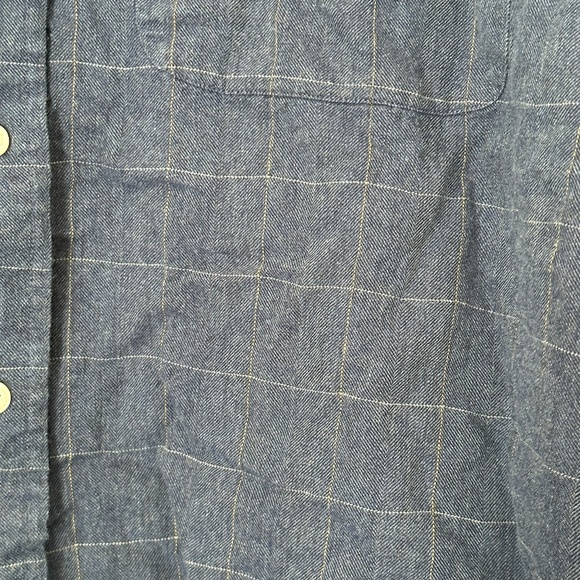 Jos A. Bank Dark Blue Windowpane Dress Shirt Long Sleeve Collared Size XL - Picture 2 of 5